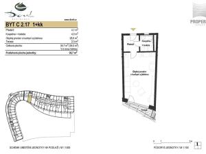 Prodej bytu 1+kk, Brno, Bystrcká, 38 m2