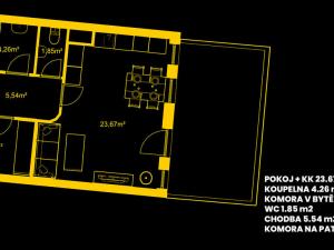 Prodej bytu 1+kk, Hradec Králové, Pražská třída, 49 m2