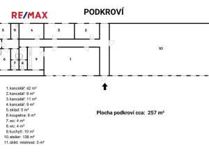 Pronájem kanceláře, Nymburk, Palackého třída, 257 m2