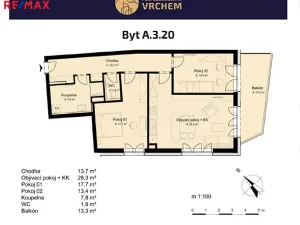 Prodej bytu 3+kk, Vrchlabí, Papírenská, 88 m2