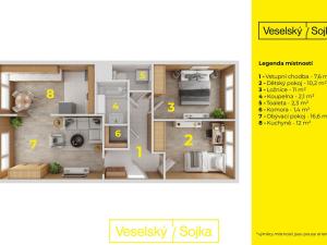 Pronájem bytu 3+1, Kladno - Kročehlavy, Italská, 68 m2