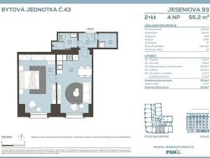 Prodej bytu 2+kk, Praha - Žižkov, Jeseniova, 54 m2