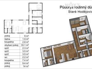 Prodej rodinného domu, Staré Hodějovice, Okružní, 126 m2