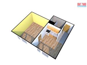 Pronájem bytu 1+1, Děčín - Děčín III-Staré Město, Rakovnická, 32 m2