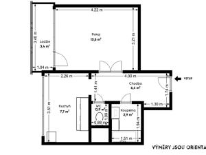 Pronájem bytu 1+1, Kolín, Na Magistrále, 36 m2