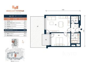 Pronájem bytu 2+kk, Praha - Vinohrady, Závišova, 57 m2