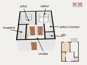 Pronájem bytu 2+kk, Rychnov nad Kněžnou, Javornická, 54 m2