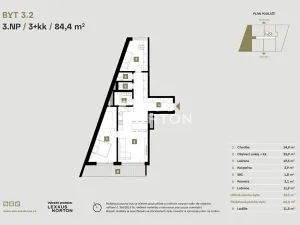 Prodej bytu 3+kk, Praha - Libeň, Zenklova, 84 m2