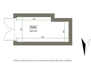 Pronájem garáže, Zlín, Burešov, 14 m2