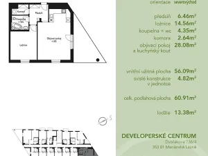 Prodej bytu 2+kk, Mariánské Lázně, Chebská, 61 m2