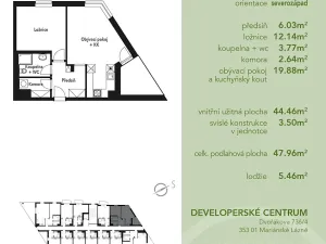 Prodej bytu 2+kk, Mariánské Lázně, Chebská, 48 m2