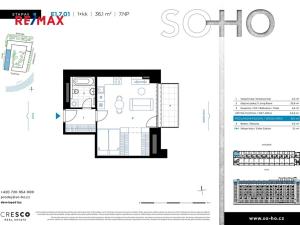 Pronájem bytu 1+kk, Praha - Holešovice, V háji, 36 m2