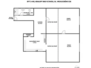 Prodej bytu 2+kk, Kralupy nad Vltavou, Vrchlického, 65 m2