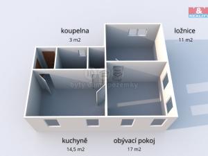 Prodej rodinného domu, Jindřichův Hradec - Jindřichův Hradec III, Pod Vrchy, 48 m2