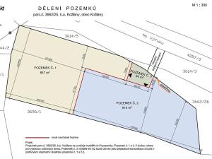 Dražba pozemku pro bydlení, Kožlany, 814 m2