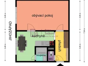 Prodej bytu 1+1, Nová Včelnice, Na Hliněnce, 41 m2