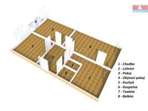 Pronájem bytu 3+1, Radvanice, 78 m2