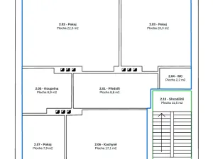 Pronájem kanceláře, Praha - Vokovice, V středu, 85 m2