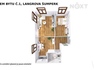 Pronájem bytu 2+kk, Šumperk, Langrova, 67 m2