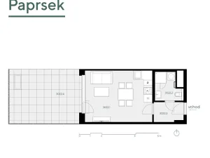 Pronájem bytu 1+kk, Praha - Stodůlky, Hábova, 56 m2