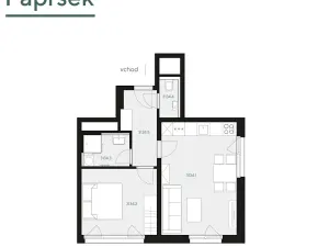 Pronájem bytu 2+kk, Praha - Stodůlky, Hábova, 52 m2
