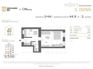 Prodej bytu 2+kk, Praha - Vinohrady, Velehradská, 45 m2