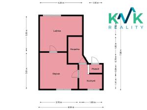 Pronájem bytu 2+1, Božičany, 48 m2