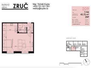 Pronájem bytu 1+kk, Plzeň, Bolevecká, 46 m2