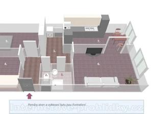 Pronájem bytu 3+1, Praha - Chodov, Doubravická, 67 m2