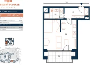 Pronájem bytu 1+kk, Praha - Nusle, Bělehradská, 50 m2