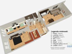 Pronájem bytu 3+kk, Praha - Kbely, Pod Nouzovem, 88 m2