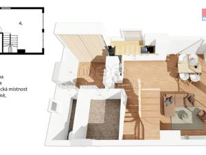 Prodej bytu 3+kk, Černá v Pošumaví - Bližná, 83 m2