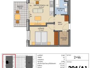 Prodej bytu 2+kk, Praha - Prosek, Prosecká, 42 m2