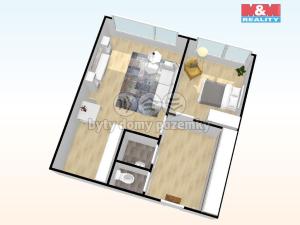 Prodej bytu 2+kk, Praha - Stodůlky, Modrá, 45 m2