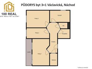 Pronájem bytu 3+1, Náchod, Václavická, 74 m2