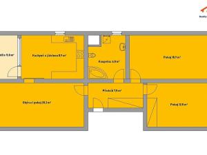 Prodej bytu 3+1, Zliv, Zahradní, 72 m2