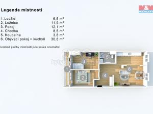Pronájem bytu 3+1, Krupka - Maršov, Dukelských hrdinů, 68 m2