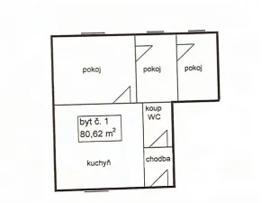 Prodej bytu 4+kk, Městec Králové, T. G. Masaryka, 81 m2