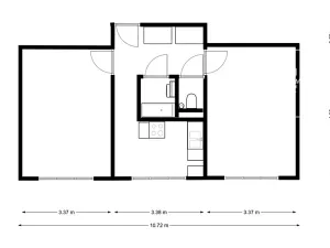 Pronájem bytu 2+1, Praha - Strašnice, Oravská, 51 m2