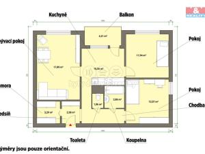 Pronájem bytu 3+1, Cheb, Přátelství, 66 m2