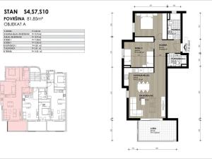 Prodej bytu 3+kk, Živogošće, Chorvatsko, 57 m2