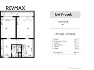 Prodej bytu 2+kk, Praha - Prosek, Litvínovská, 40 m2