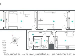 Prodej bytu 2+1, Hradec Králové, třída Edvarda Beneše, 71 m2