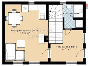 Pronájem chalupy, Bechyně, 61 m2