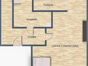 Pronájem bytu 1+kk, Plzeň, Moravská, 38 m2
