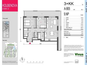 Prodej bytu 3+kk, Praha - Vysočany, Smržových, 80 m2