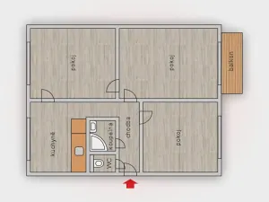Pronájem bytu 3+1, Brno, Polní, 70 m2