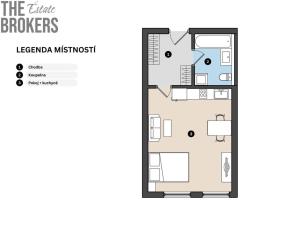 Pronájem bytu 1+kk, Chýnice, Karlštejnská, 38 m2