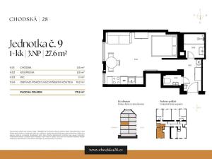 Prodej bytu 1+kk, Praha - Vinohrady, Chodská, 28 m2