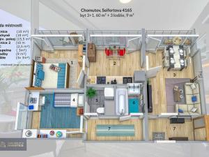 Pronájem bytu 3+1, Chomutov, Seifertova, 69 m2